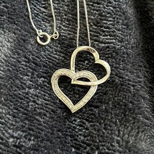 Double heart necklace